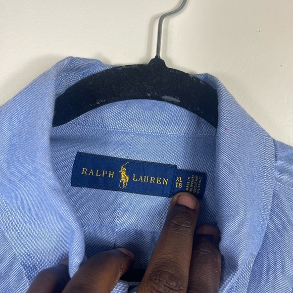 Polo Ralph Lauren Pony AOP Logo Logomania Collared Causal Dress Shirt XL - Picture 2 of 7